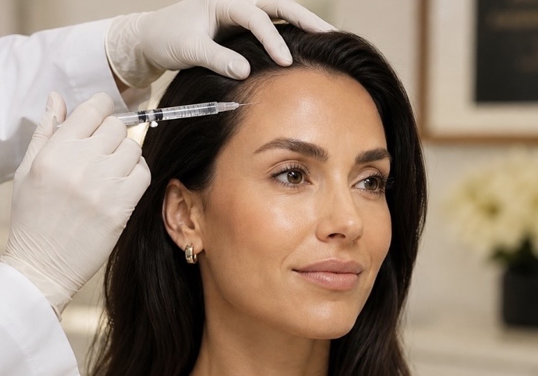 A Botox treatment in progress