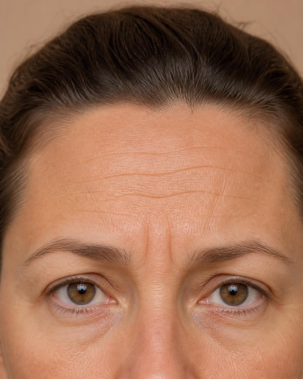 Forehead and glabellar frown lines
