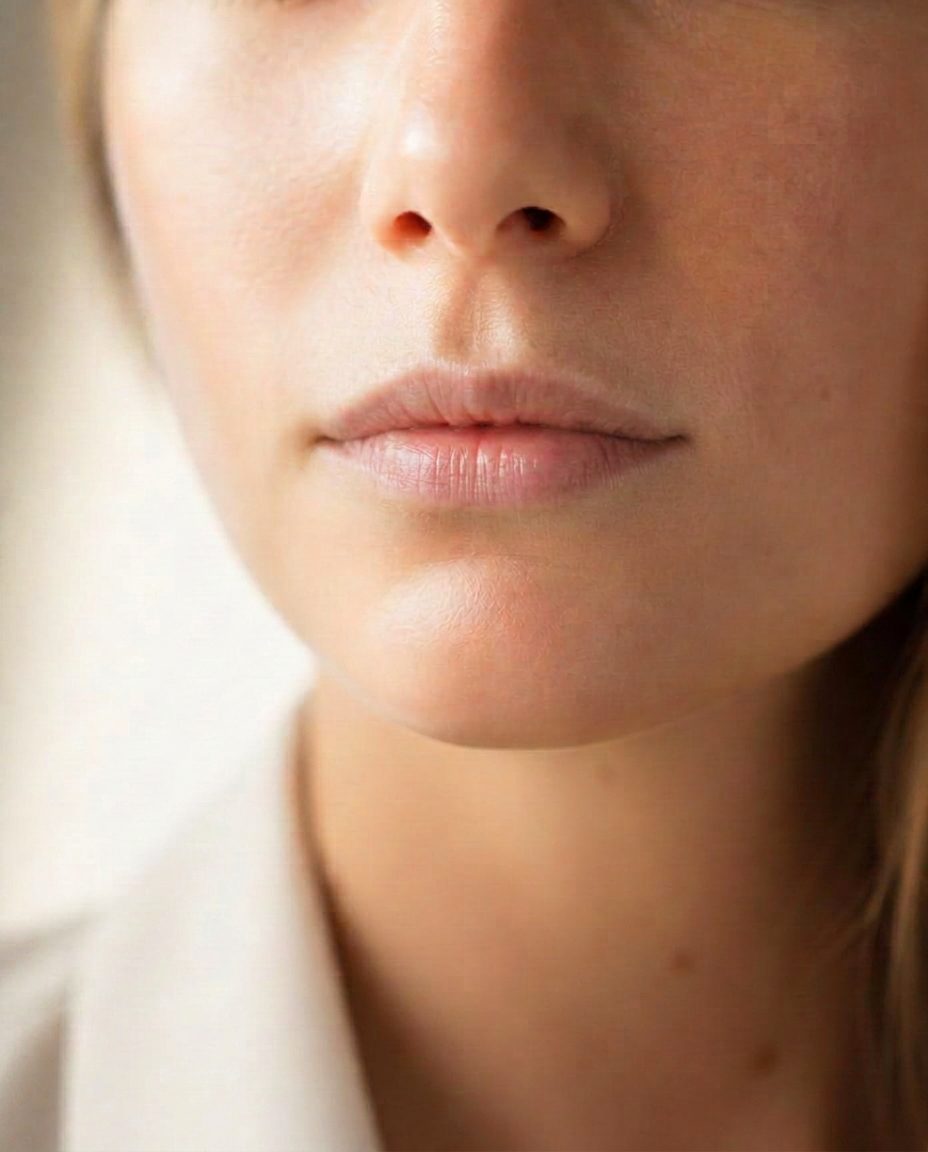 Natural lips before hyaluronic acid filler